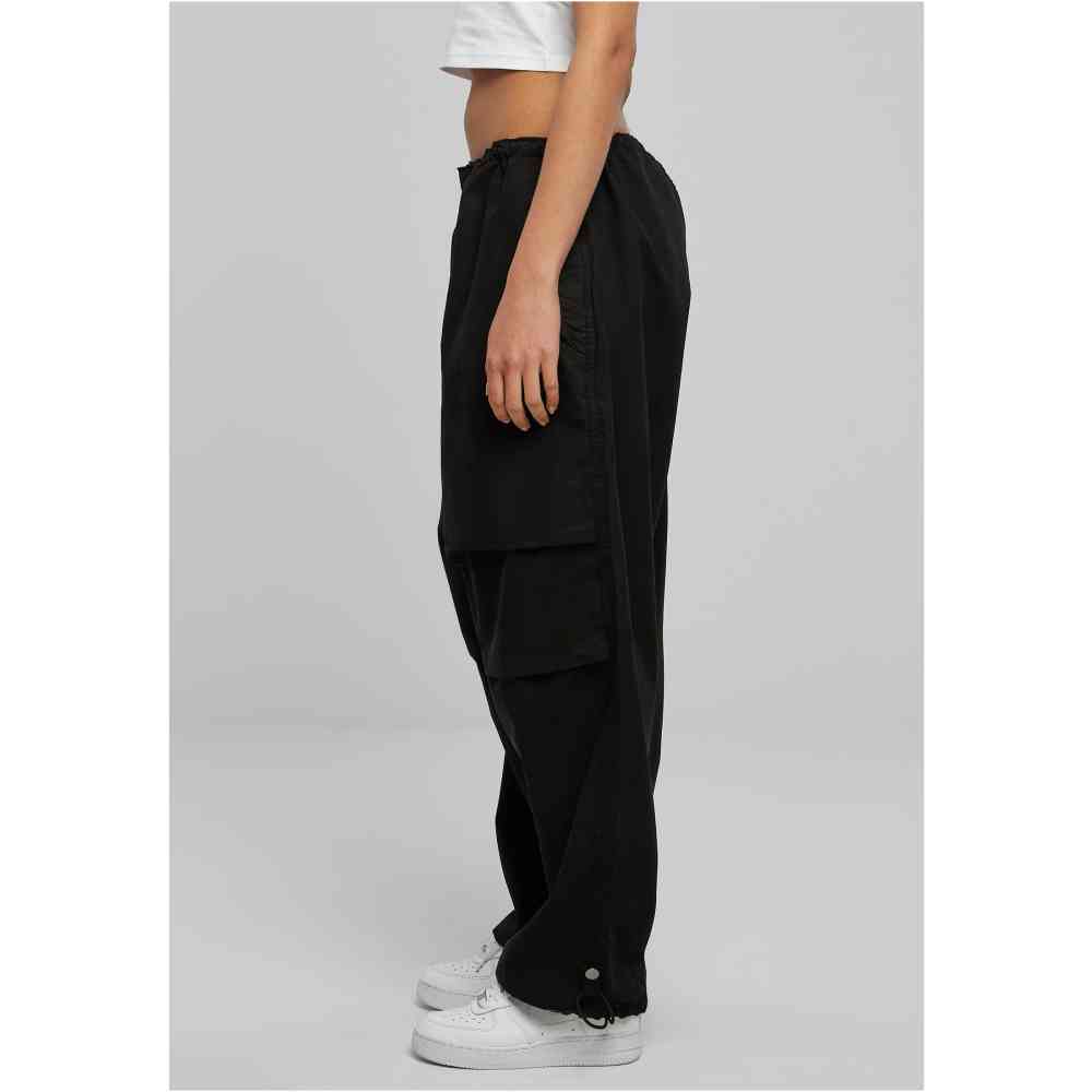Urban Classics - Cotton Parachute Pantalon large - Noir